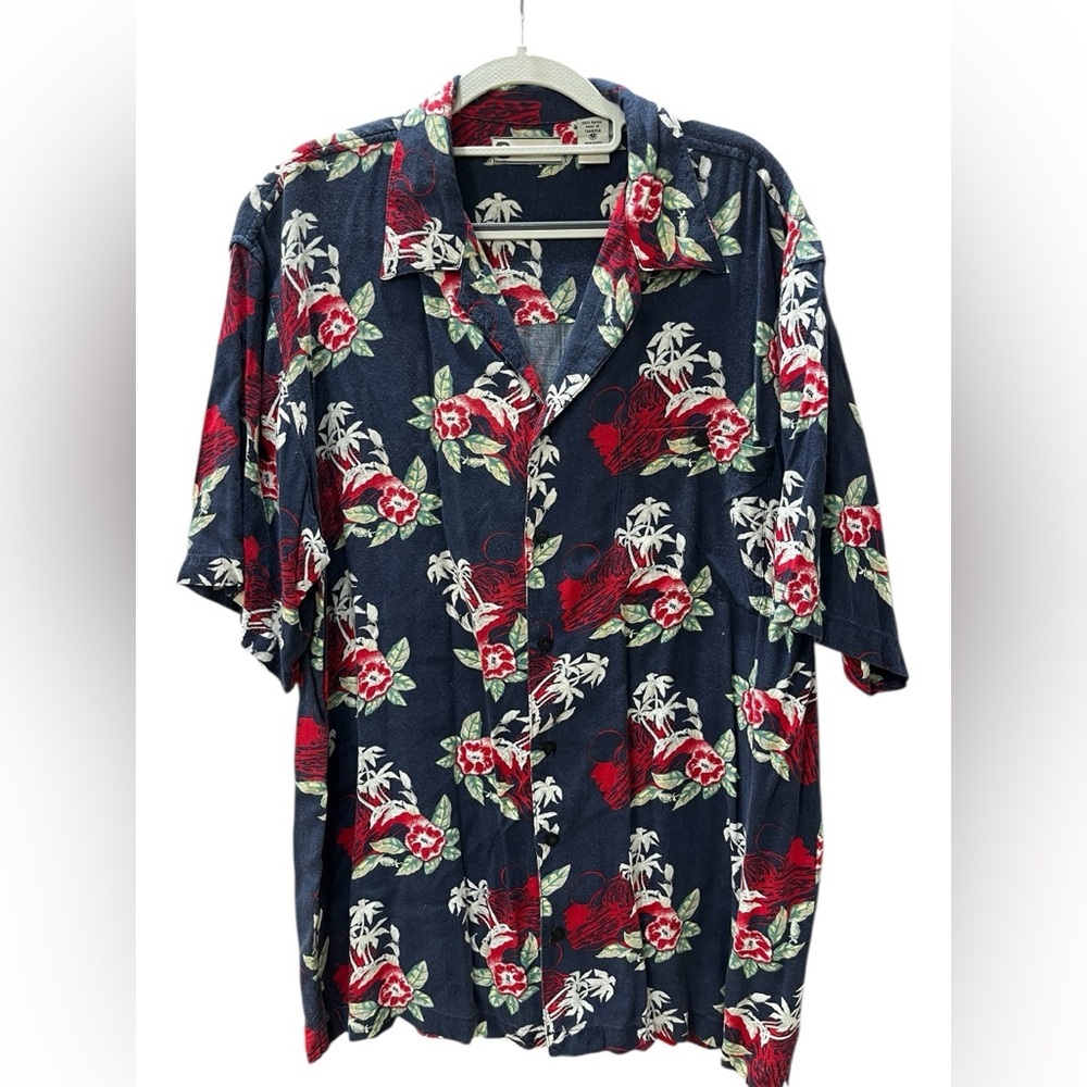 Vintage tropical Hawaiian 80’s/90’s oversized Bugle boy button down shirt-M